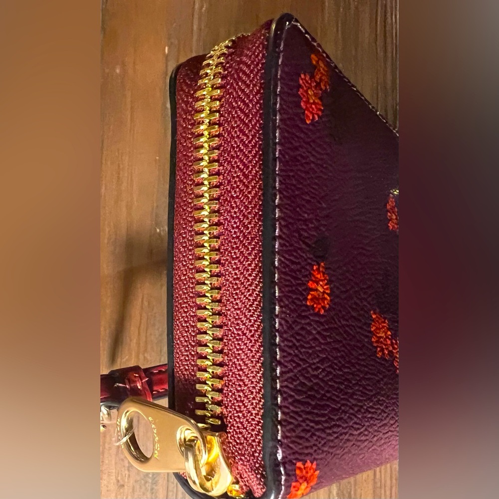 Coach Country Floral Phone Wallet w/ Wrist Strap - Picture 7 of 10